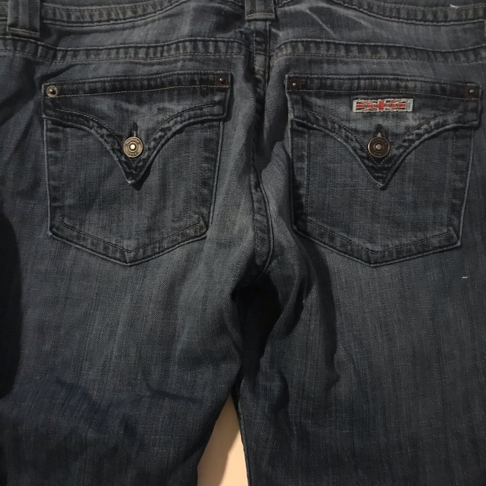 Hudson boot cut jeans.
